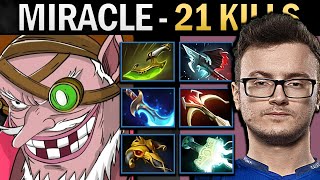 Sniper Dota Gameplay Miracle with 21 Kills and Mjolnir