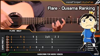 (Ranking of Kings) Ousama Ranking ED 2 - milet 「Flare」 - Fingerstyle Guitar Cover | TAB Tutorial
