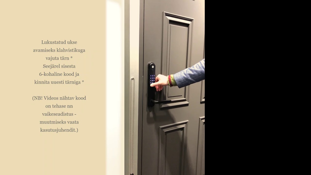 Yale Doorman lukusüsteemi lihtne kasutusõpetus