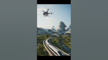 AI Futuristic Architecture Blended with Nature | Inspired by Zaha Hadid #Shorts #aiarchitecture #ai