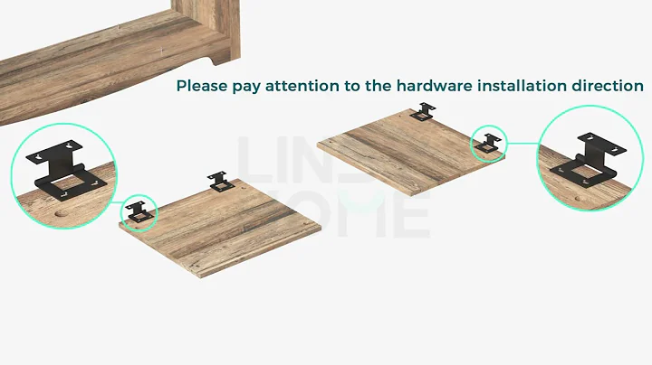 LINSY HOME Wooden TV Stand with Storage - Instruction