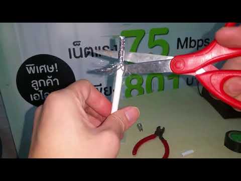 การเข้าหัว F-Type สาย RG6 ต่อดิจิตอล ทีวี , MATV , กล่องจานดาวเทียม , CCTV