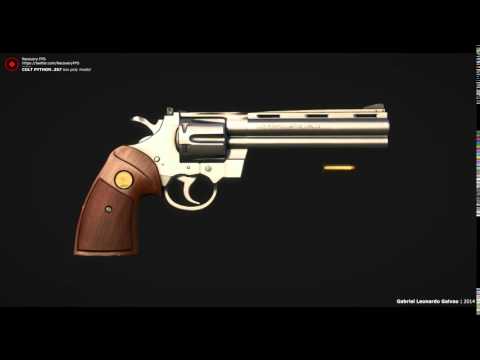 Colt Python Low Poly Model