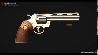 Colt Python Low Poly Model