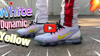 nike vapormax white dynamic yellow