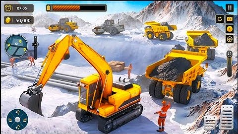 Amazing JCB ⚡ city construction simulation 3D track Excavation driving video 