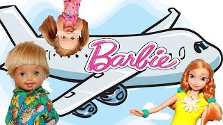 BARBIE AIRPLANE Go To DISNEYLAND! with DisneyCarToys