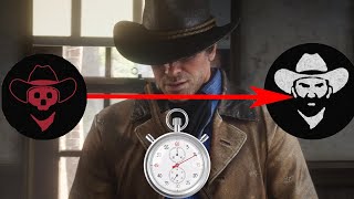 How quickly can Arthur go from Low Honor to High Honor in Red Dead Redemption 2?