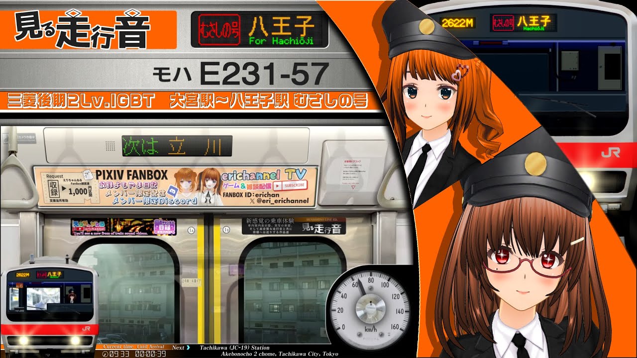 【見る走行音】E231系0番台 大宮駅～八王子駅［むさしの号 八王子行き］