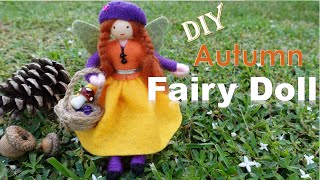 DIY- Autumn Fairy Doll | How to Make a Bendy Doll from Pipe Cleaners |  Huong Harmon