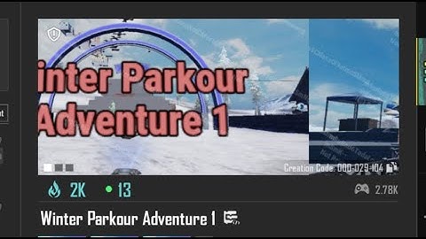 Bgmi Parkour Wow mode 29104  Winter Parkour Adventure 1