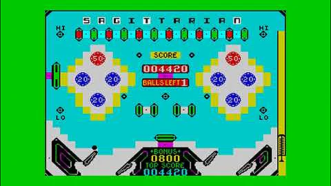 Pinball by Sagittarian Software for the 16k Sinclair ZX Spectrum