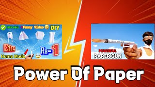 मात्र ₹1 में📃Paper से दुनिया🌍का सबसे सस्ता | 4 पतंग🪁+ Gun बनाएँ | how to make paper kite | paper Gun