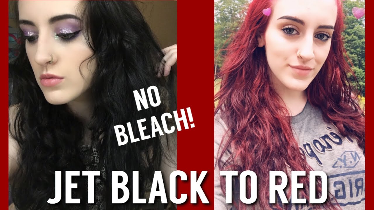 Dying My Black Hair Red No Bleach Kyla Diana Youtube