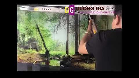 Thi công lắp đặt kính ốp bếp 3D - Dương Gia Glass