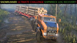 SnowRunner Ultimate Challenge: 0/3 Medium Logs to the Shipwreck | Can We Pull It Off ?