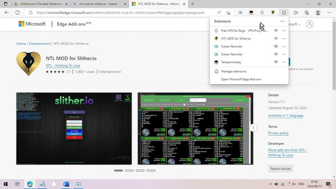 NTL MOD for Slither.io - Microsoft Edge Addons