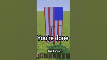 How to make an American (USA)  flag in Minecraft 🇺🇸 #minecraftbuilding #minecrafttutorial #minecraft
