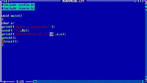 C Language Program to Find ASCII Code of a Character