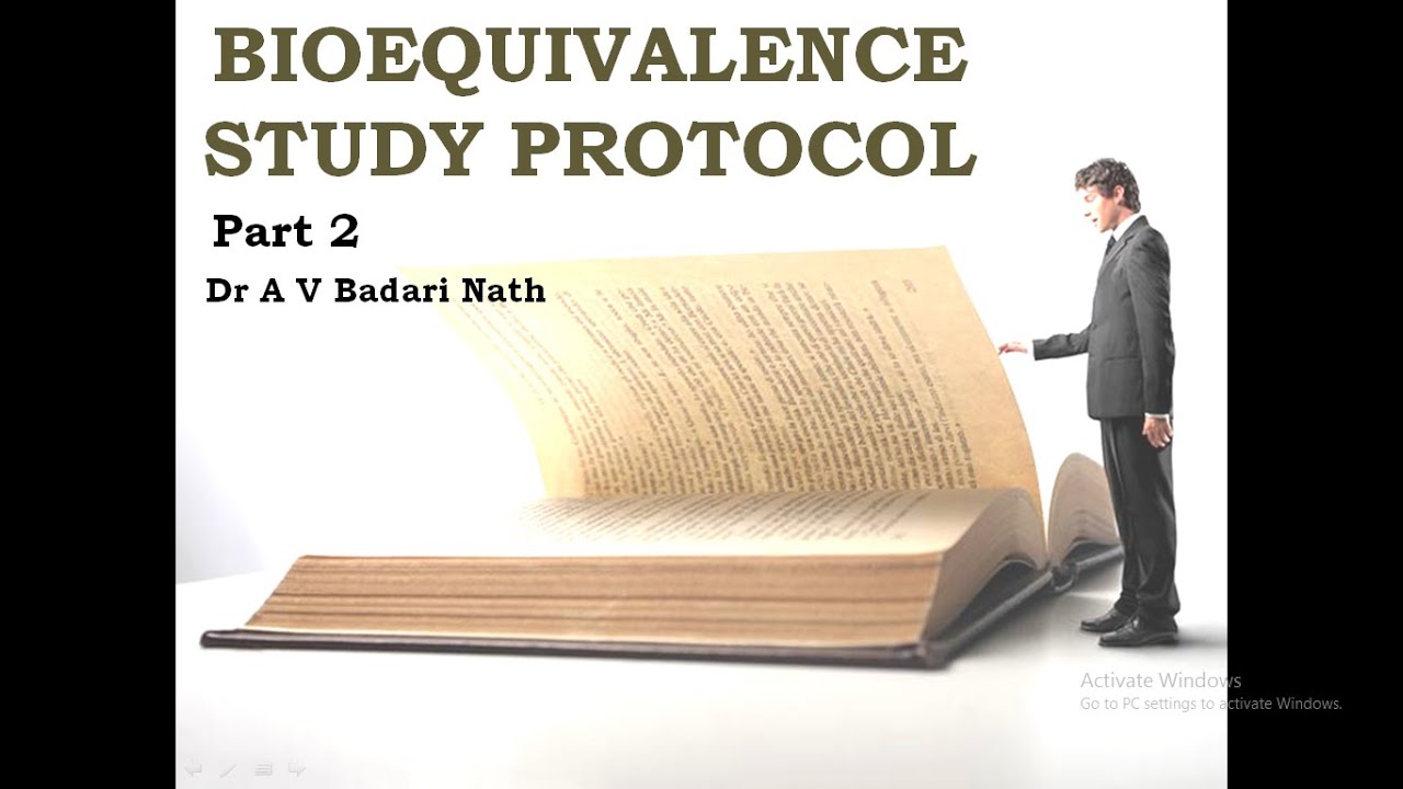 Bioequivalence Study Protocol; Part 2 YouTube