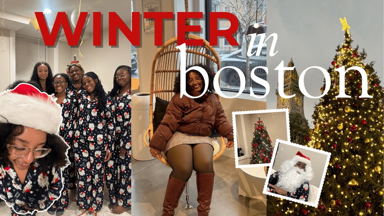 Уютные зимние дни в Бостоне 🎄🧦🕯️ | Рождественская пижама, работа из кафе и подготовка к праздникам