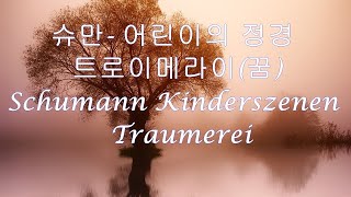 [1h repeat*] 슈만 어린이의 정경 작품번호 15-7번 트로이메라이(꿈)_ Schumann Kinderszenen Op15 - VII Traumerei  /사색/휴식/위로