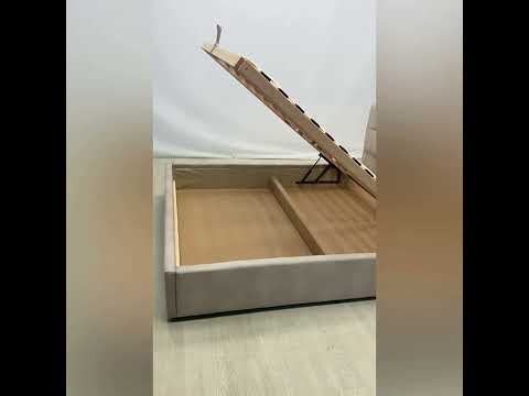 Ліжко м'яке Трініті з підйомним механізмом та дерев'яним каркасом Ума купити в Одесі, Україні., видео 2