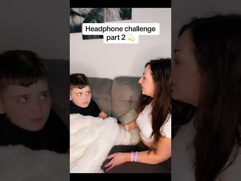 Headphone challenge part 2 with my son #shorts