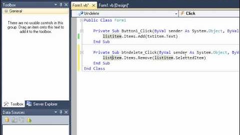 delete item into listbox