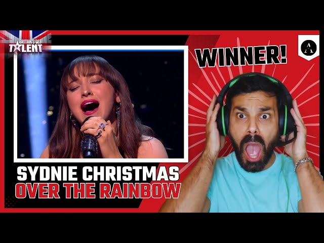 SYDNIE CHRISTMAS performs PITCH-PERFECT rendition of Over the Rainbow | The Final BGT | REACTION class=