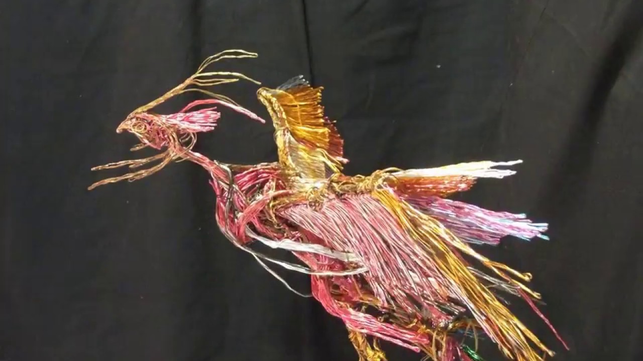 No 02 Wire Art Phoenix 針金細工 火の鳥 Youtube