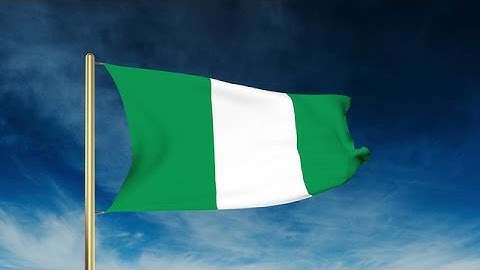 Nigeria Flag Slider Style. Waving In The Wind With Cloud Background Animation Stock Animation