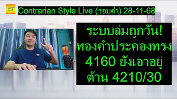 ระบบล่มถูกวัน! ทองคำประคองทรง 4160 ยังเอาอยู่ ต้าน 4210/30 | Contrarian Style Live(รอบค่ำ)28-11-68