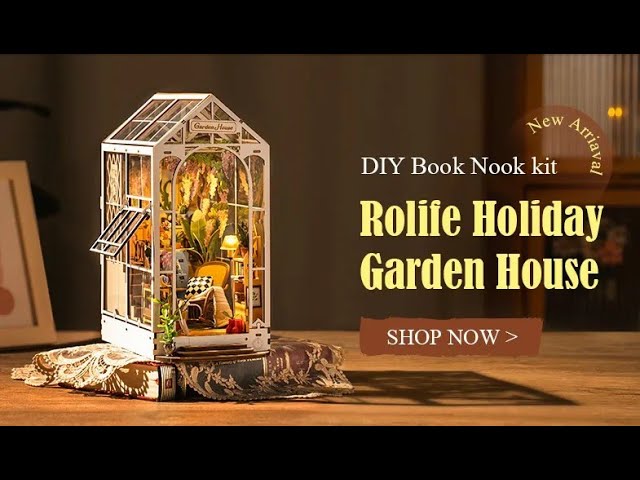 Garden House 3D Wooden DIY Book Nook 