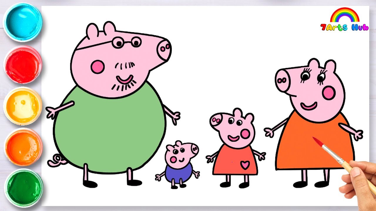 how-to-draw-peppa-pig-family-drawing-step-by-step-easy-peppa-drawing