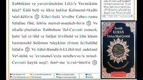 ختمة من مصحف التجويد باللغة التركية الصفحة رقم 466