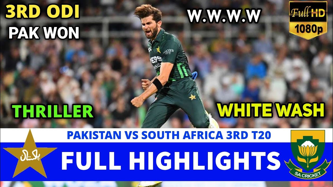 Pakistan vs South Africa 3rd ODI Match Full Highlights 2024 | PAK vs SA ...