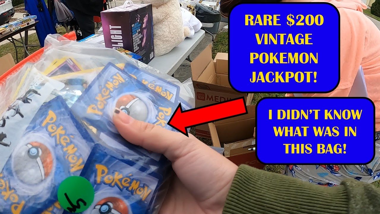 I HIT THE POKEMON JACKPOT AT THIS GARAGE SALE FULL OF VINTAGE TOYS ...