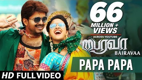 Bairavaa Video Songs | PaPa PaPa Video Song | Vijay, Keerthy Suresh | Santhosh Narayanan