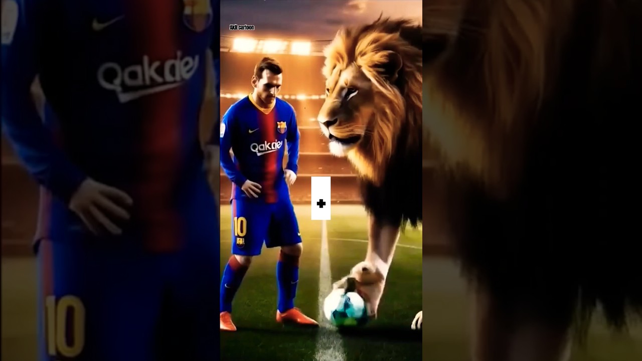 Messi + Lion hybrid fusion 