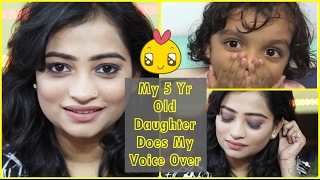 Must Watch My 5 Year Old Daughter Does My Voice Over - Bold Smokey eyes with Nude Lips Makeup