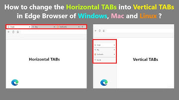 How to change the Horizontal TABs into Vertical TABs in Edge Browser of Windows, Mac and Linux ?