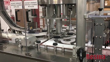 Resina NRRC-4 Rotary Capper Testing Video Capping Machine Running