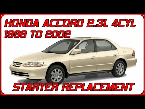HOW TO REPLACE STARTER ON HONDA ACCORD 1998 1999 2000 2001 2002 ✅