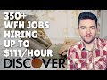 Discover is Hiring for 350+ Work-From-Home Jobs Paying Up to $111/Hour 2022