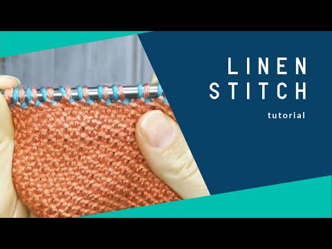 Linen stitch knitting tutorial | One color or two