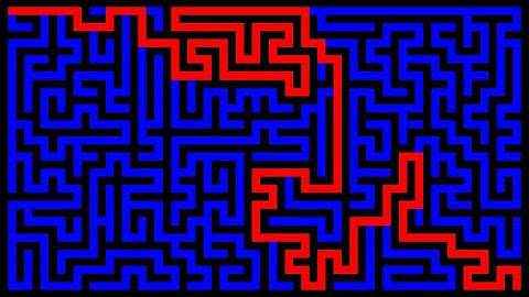 Shortest Path Finder Solves a Hunt and Kill Maze (Short Version)