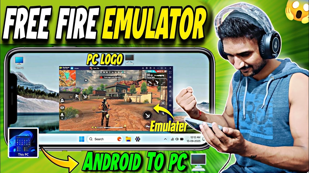 Android Device to PC Using Hyper Droid App - Free Fire PC Logo?