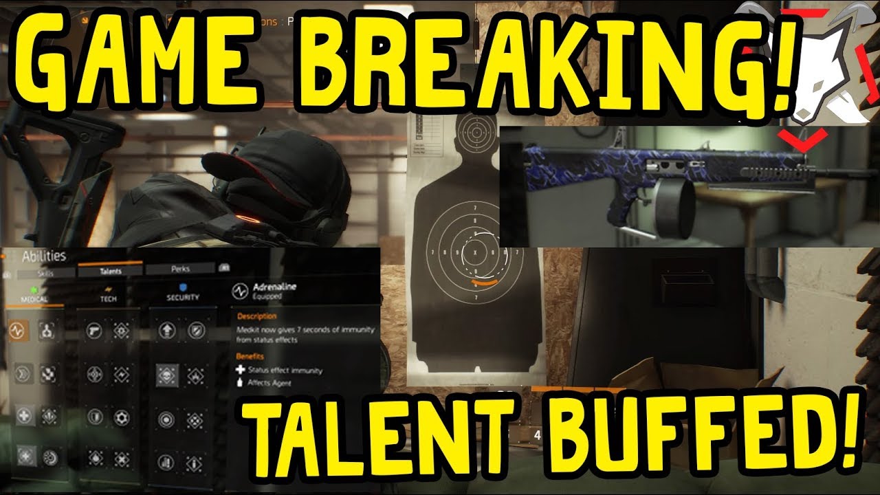 adrenaline cycles GAME BREAKING SHOWSTOPPER GLITCH! PRED IS DEAD! TALENT BUFFED! - The Division 1.8.2