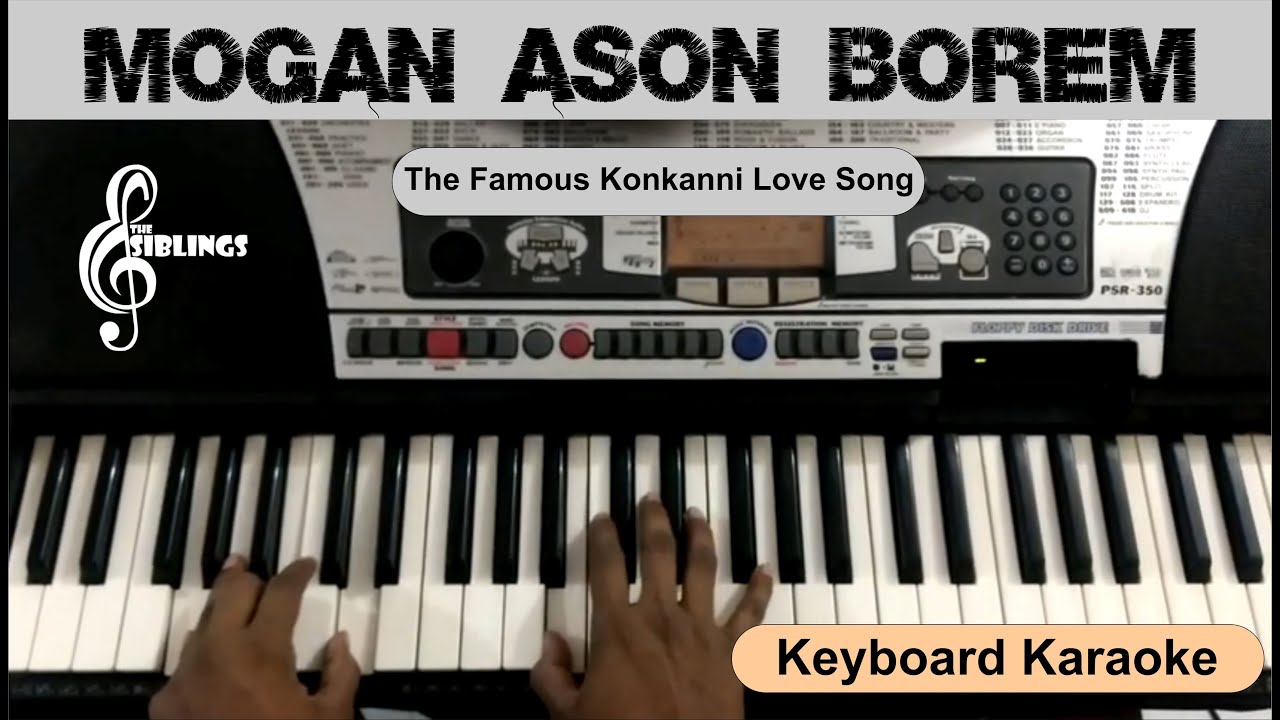 Mogan Ason Borem Famous Konkani Song Played On Keyboard KARAOKE